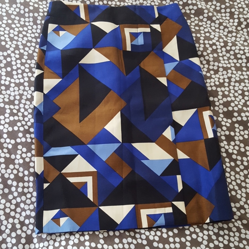 J Crew geometric pencil skirt